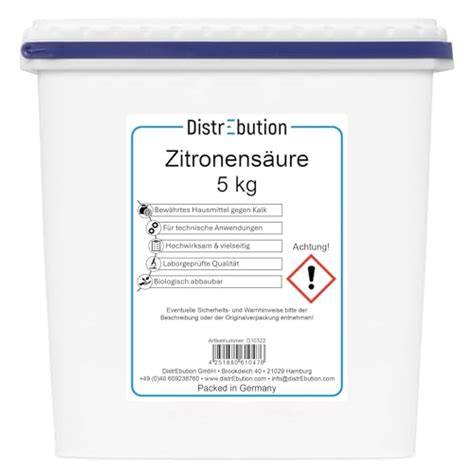 Lebensmittel- und technische Zitronensäure im Vergleich (Verpackungshinweise)