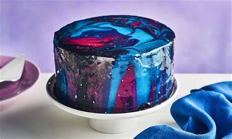 Lebensmittelfarben und bunte Mirror Glaze