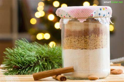 Lebkuchen Backmischung Schichten im Glas