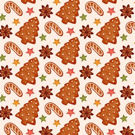Lebkuchen Muster Hintergrund nahtlos
