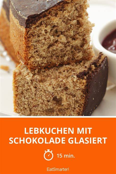 Lebkuchen mit Schokolade glasiert