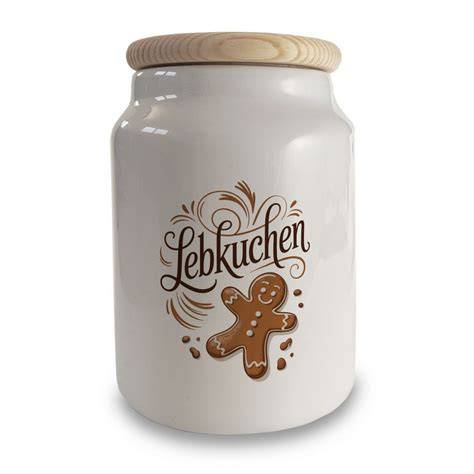 Lebkuchen und Äpfel in einer Keksdose