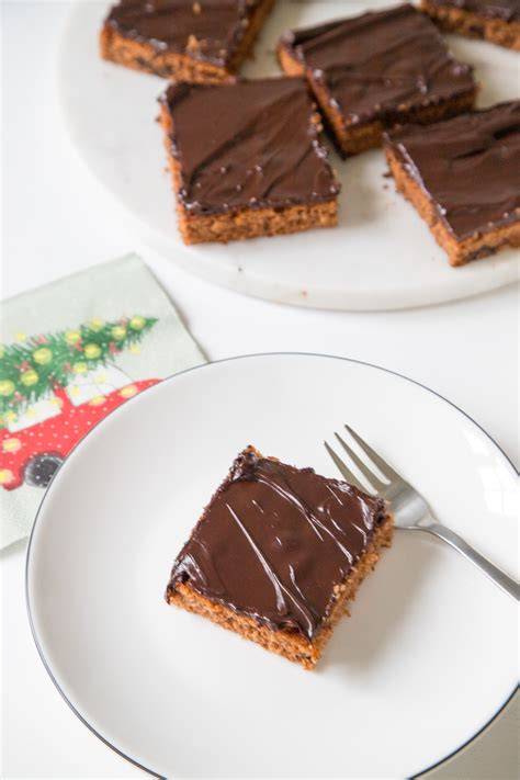 Lebkuchen-Blechkuchen mit Ganache