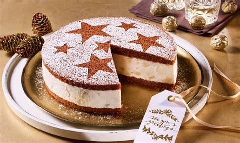 Lebkuchen-Joghurt Wintertorte mit Spekulatius-Sahne