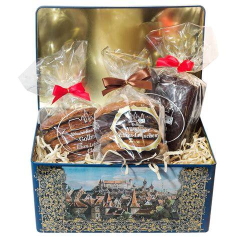 Lebkuchen-Truhe und Versandverpackung