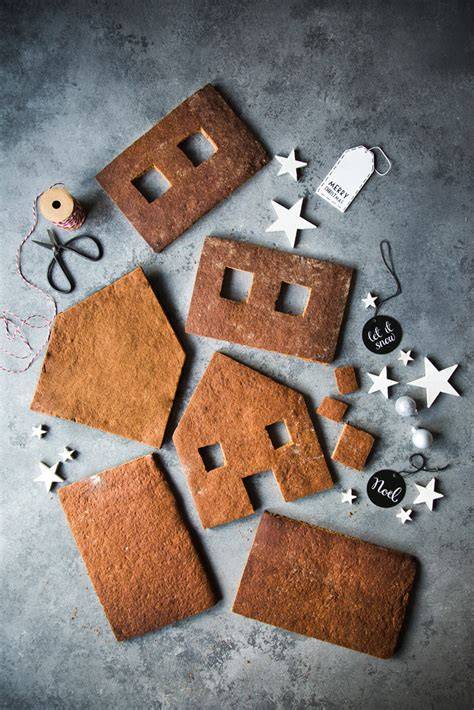 Lebkuchenhaus Einzelteile nach dem Backen