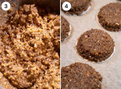 Lebkuchenteig auf Oblaten und im Ofen