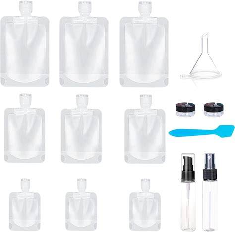 Leerer 1‑Liter‑Beutel und 100‑ml‑Behälter für Flüssigkeiten