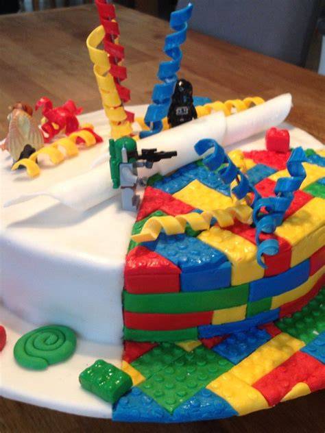 Lego-Torte als runde Motivtorte