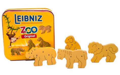 Leibniz Zoo Kekse Metalldose mit Holzkeksen
