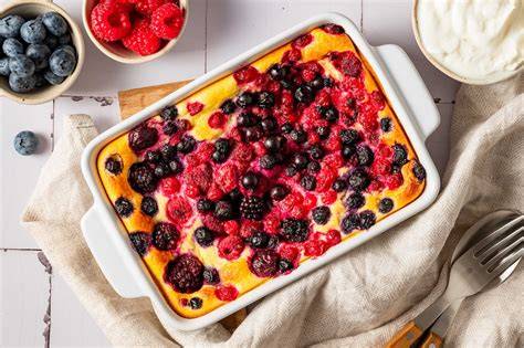 Leichter Skyr-Auflauf mit Beeren