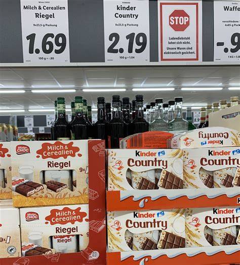 Lidl-Regal mit Mister Choc, Sondey und Fin Carré Alternativen