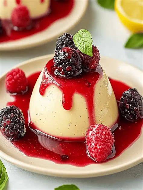 Limetten-Minze-Sauce zu Panna Cotta