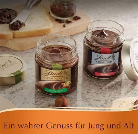 Lindt Aufstrich Glas im Regal