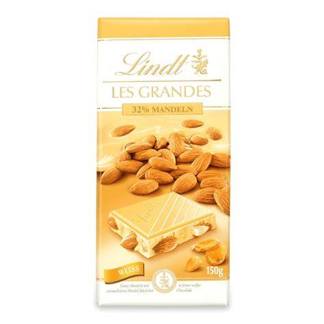 Lindt Auswahl: Zartbitter-, Mandel- und weiße Nuss-Schokoladen