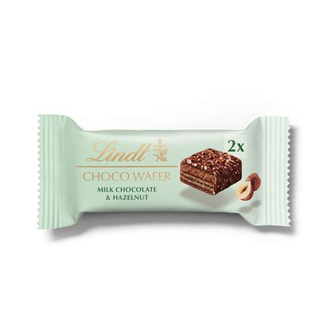 Lindt Chocolate Wafer Packung mit Milchschokolade und Haselnussfüllung