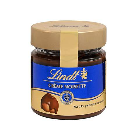 Lindt Crème Noisette im Glas mit Zutaten