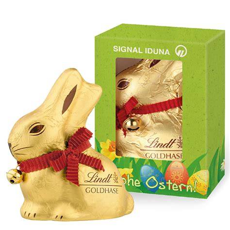 Lindt Goldhase Werbekartonage mit Glöckchen