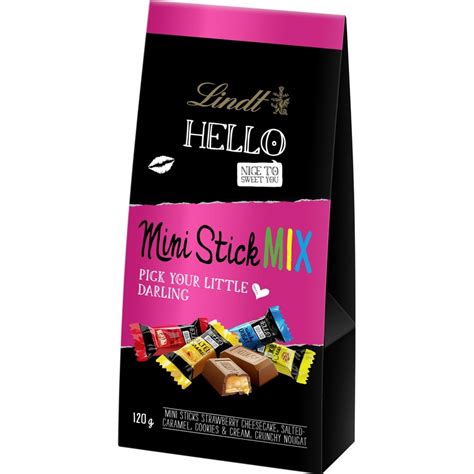 Lindt HELLO Sorten: Salted Caramel, Strawberry Cheesecake, Crunchy Nougat