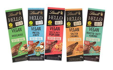 Lindt HELLO Vegan Sortiment - Produktabbildungen