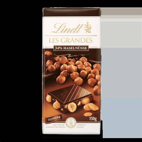 Lindt Les Grandes: Zartbitterschokolade mit ganzen Haselnüssen