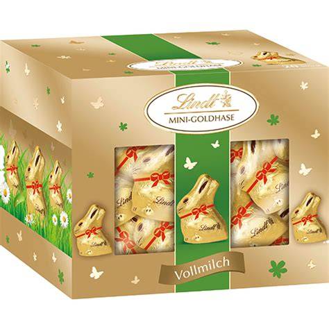 Lindt Mini Goldhasen in verschiedenen Geschenkverpackungen