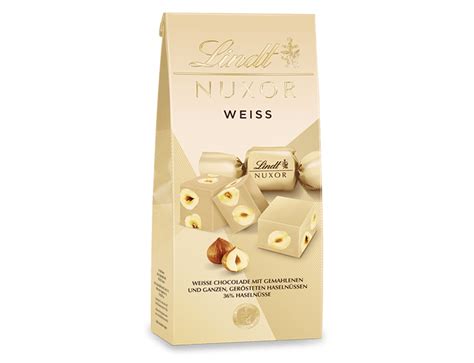 Lindt NUXOR weiss mit ganzen gerösteten Haselnüssen