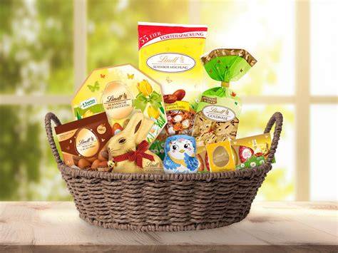 Lindt Oster-Geschenkkorb mit GOLDHASE und LINDOR