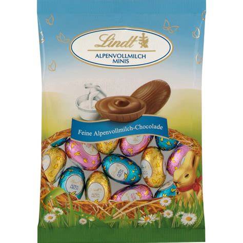 Lindt Ostereier Alpenmilch, Produkt und Verpackung