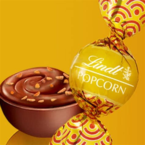 Lindt Popcorn Kugel - zartschmelzende Füllung und knuspriges Popcorn