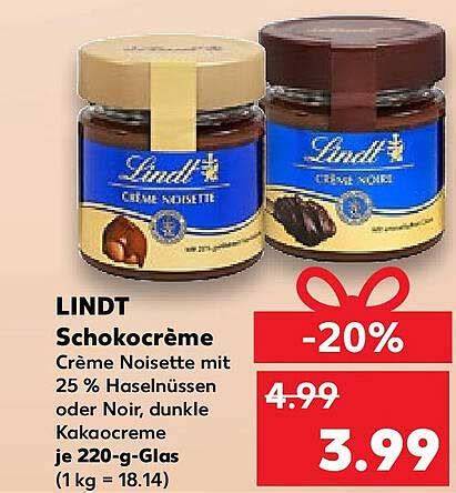 Lindt Schokocreme im Weihnachtsgeschäft