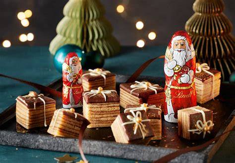Lindt Weihnachtsgeschenke und festliche Präsentation