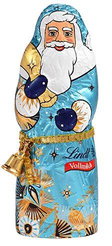 Lindt Weihnachtsmann Design Edition in Blau mit Gold-Akzenten