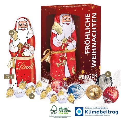 Lindt Weihnachtsmann und Lindor Kugeln als Weihnachtsgeschenk