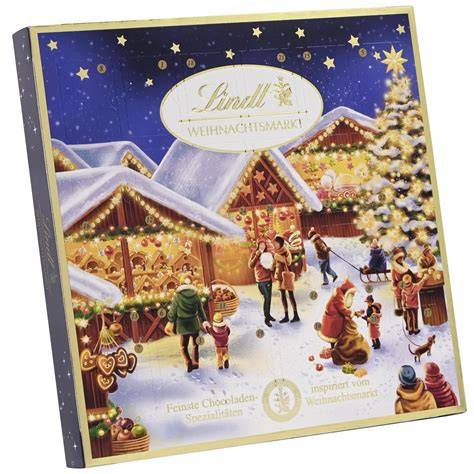 Lindt Weihnachtsmarkt Mini-Tisch-Adventskalender mit Mini-Kugeln