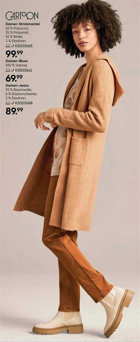 Lookbeispiel Monochrome Nougat-Outfits: Strickmantel, Seidentop, Jeans