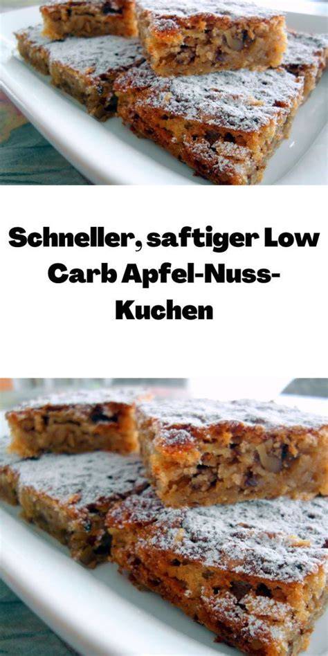 Low Carb Apfel Nuss Kuchen Zutaten und Ergebnis