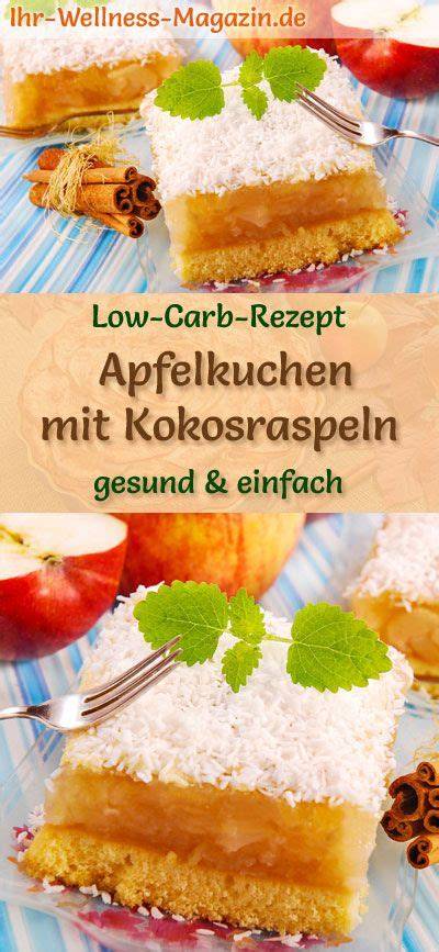 Low Carb Apfelkuchen mit Kokosraspeln