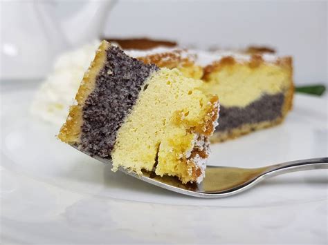 Low Carb Mohn-Käsekuchen Anschnitt und Varianten: mit & ohne Boden