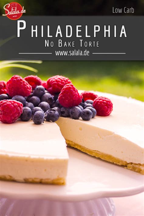 Low Carb Philadelphia Torte mit Mandelboden