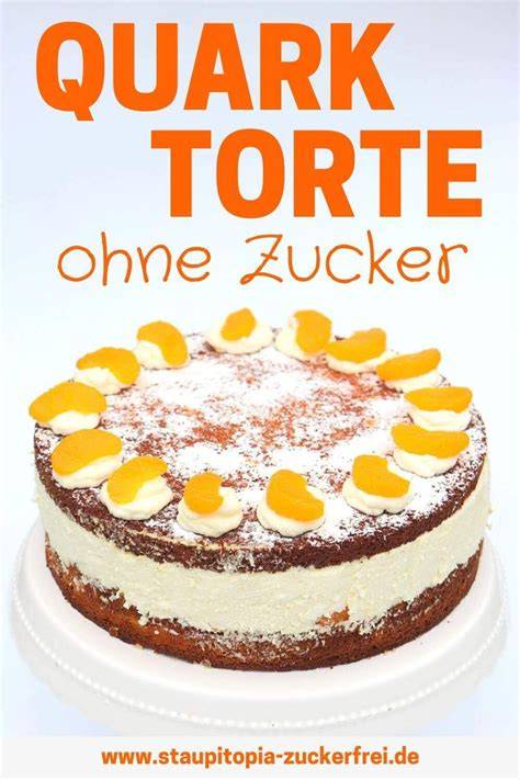 Low Carb Quark Torte ohne Zucker in weiß, Zutaten und Schritt-für-Schritt-Zubereitung