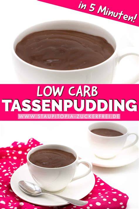 Low Carb Tassenpudding in einer kleinen Schale