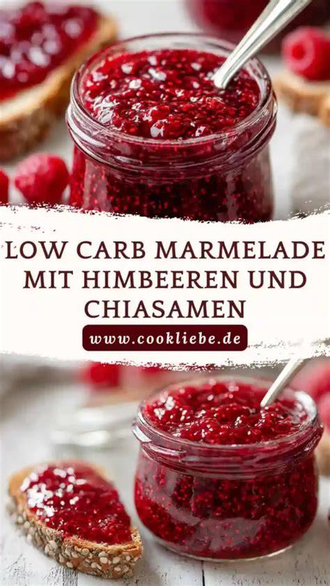 Low-Carb Marmelade auf verschiedenen Brotscheiben