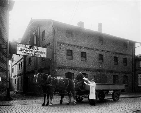 Lubeca Marzipan-Fabrik, historische Aufnahme