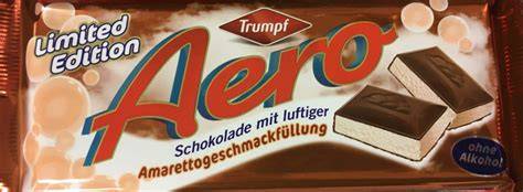 Luftschokolade mit sichtbaren Blasen