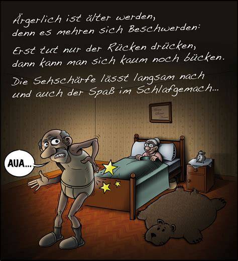 Lustige Illustration: Das Honigbrot und das hohe Alter