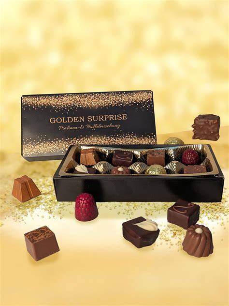 Luxuriöse Pralinen und Zutaten: Gold, Diamanten und Schokolade