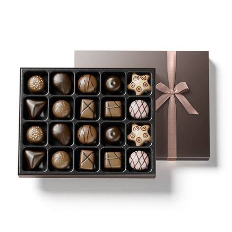 Luxuriöse Verpackungen belgischer Pralinen