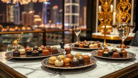 Luxus Dubai Schokolade Cocktail im Glas mit Goldstaub und Pistazienrand