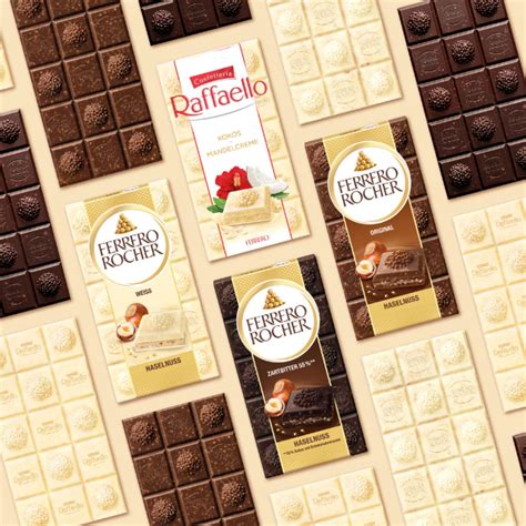 Möglichkeiten der Personalisierung von Ferrero Schokolade und Verpackungen